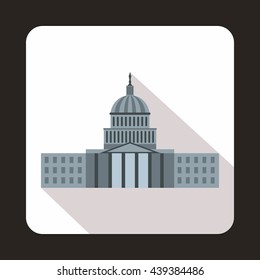 Capitol icon, flat style