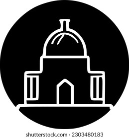 capitol icon. outline capitol vector icon for web design isolate on white background