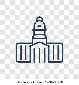 Capitol icon. Trendy linear Capitol logo concept on transparent background from United States of America collection
