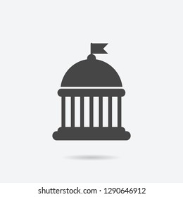 Capitol icon. Capitol vector illustration for graphic design. Capitol symbol.- Vector Vector illustration