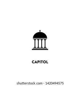 capitol icon vector. capitol sign on white background. capitol icon for web and app
