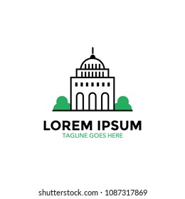 capitol logo. icon. vector illustration