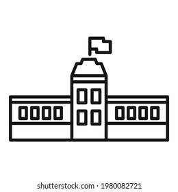 Capitol parliament icon. Outline Capitol parliament vector icon for web design isolated on white background