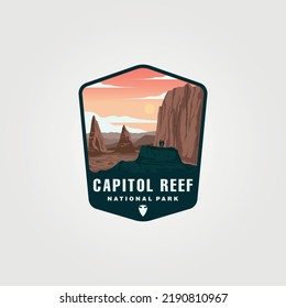 Capitol Riff Logo Vintage Vektorgrafik-Design