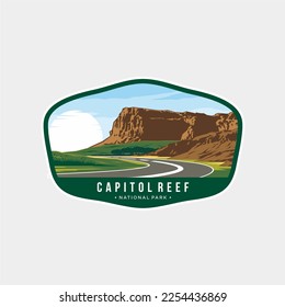 Capitol Reef National Park Emblem patch logo illustration