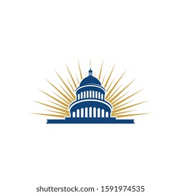 Capitol vector icon illustration design template