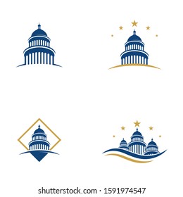 Capitol vector icon illustration design template
