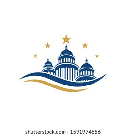 Capitol vector icon illustration design template