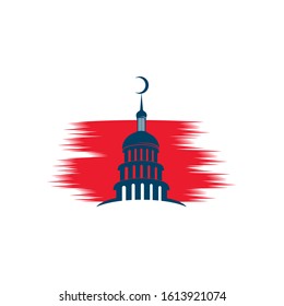 Capitol vector icon illustration design template
