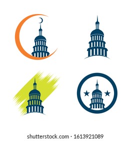 Capitol vector icon illustration design template

