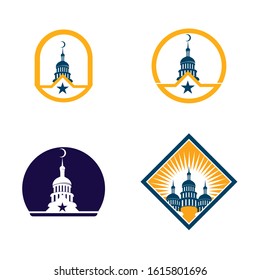Capitol vector icon illustration design template
