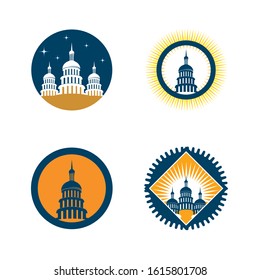 Capitol vector icon illustration design template
