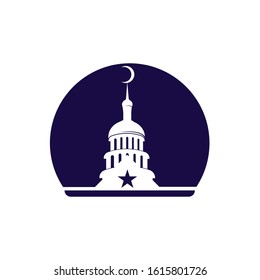 Capitol vector icon illustration design template

