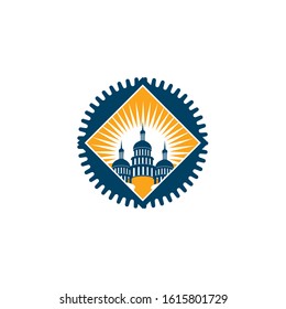 Capitol vector icon illustration design template
