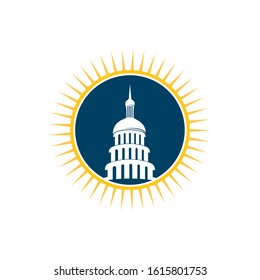 Capitol vector icon illustration design template

