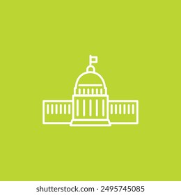 The Capitol Washington DC flat vector design