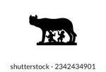 Capitoline Wolf silhouette, high quality vector