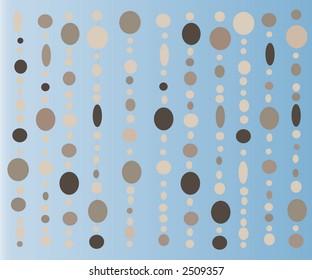 capiz shells retro curtain vector