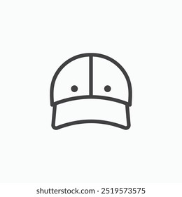 Icono simple de capelina en estilo de línea.