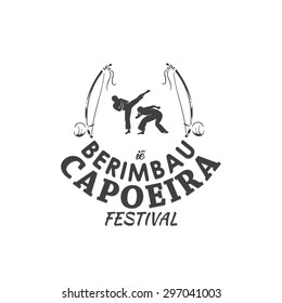 capoeira berimbau festival vector illustration