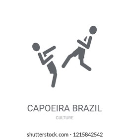 Capoeira Brazil dancers icon. Trendy Capoeira Brazil dancers logo concept on white background from Culture collection. Suitable for use on web apps, mobile apps and print media.