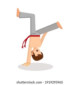 capoeira cartoon of vector illustration
