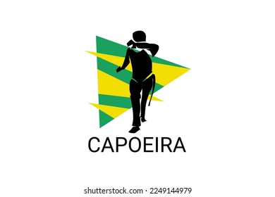 Capoeira fighting dance sport vector line icon. Capoeira fighting stance. sport pictogram, vector illustration.