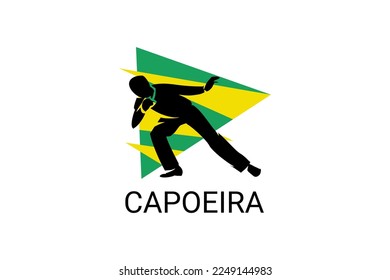 Capoeira fighting dance sport vector line icon. Capoeira fighting stance. sport pictogram, vector illustration.