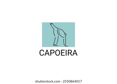 Capoeira fighting dance sport vector line icon. Capoeira fighting stance. sport pictogram, vector illustration.