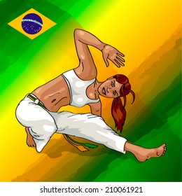 capoeira girl, sport, exercise, dance