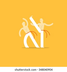 Capoeiristas playing