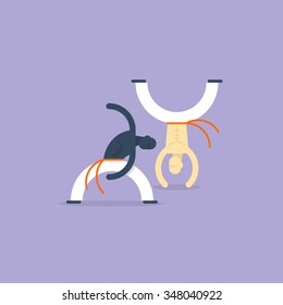 Capoeiristas playing