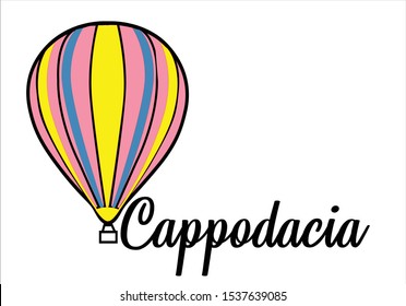 cappadocia place in Türkey vector