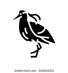 capped heron bird exotic glyph icon vector. capped heron bird exotic sign. isolated symbol illustration