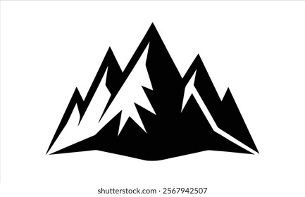 Capped Mountain Silhouettes for Winter Designs