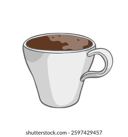 Cappuccino coffee cup symbol color vector