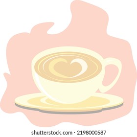 Cappuccino Coffee Cup Vector Design