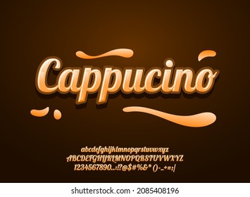 Cappuccino Cream Brown Text Effect