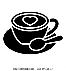 Cappuccino Cup Icon Element For Design