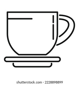 Cappuccino cup icon outline vector. Morning food. Hot drink