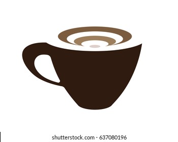 Cappuccino cup icon vector