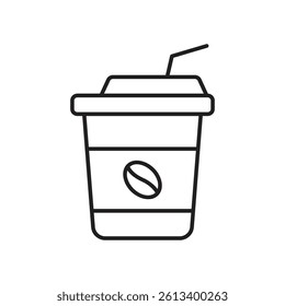 cappuccino cup icon with white background vector stock illustration