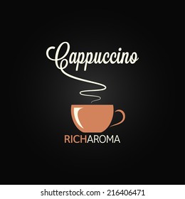 cappuccino cup menu design background