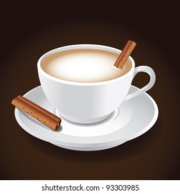 Cappuccino EPS 8 vector, grouped for easy editing. No open shapes or paths.