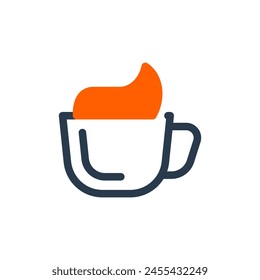 Cappuccino Espresso Based Beverage Icon Illustration