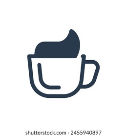 Cappuccino Espresso Based Beverage Icon Illustration