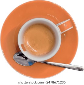 cappuccino espresso set. vector file. isolated. transparent