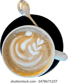 cappuccino espresso set. vector file. isolated. transparent