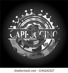 Cappuccino grey camouflage emblem