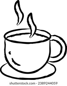 Cappuccino hand drawn vector illustration